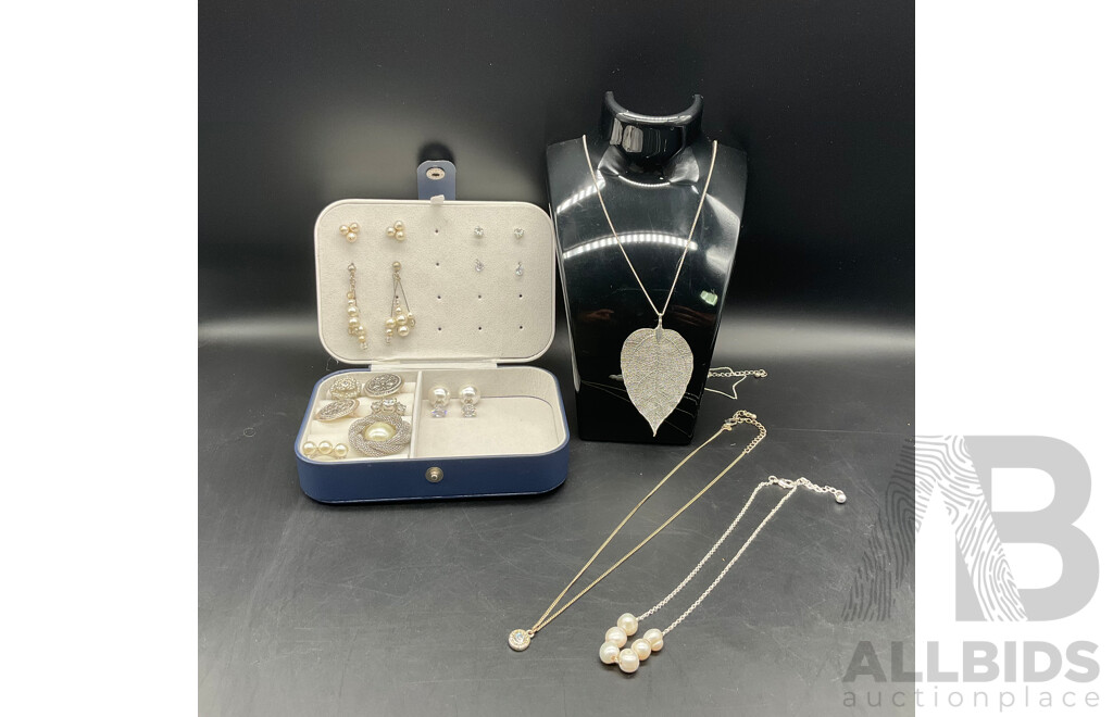 Costume Jewellery Collection Including Earrings, Necklaces and Rings