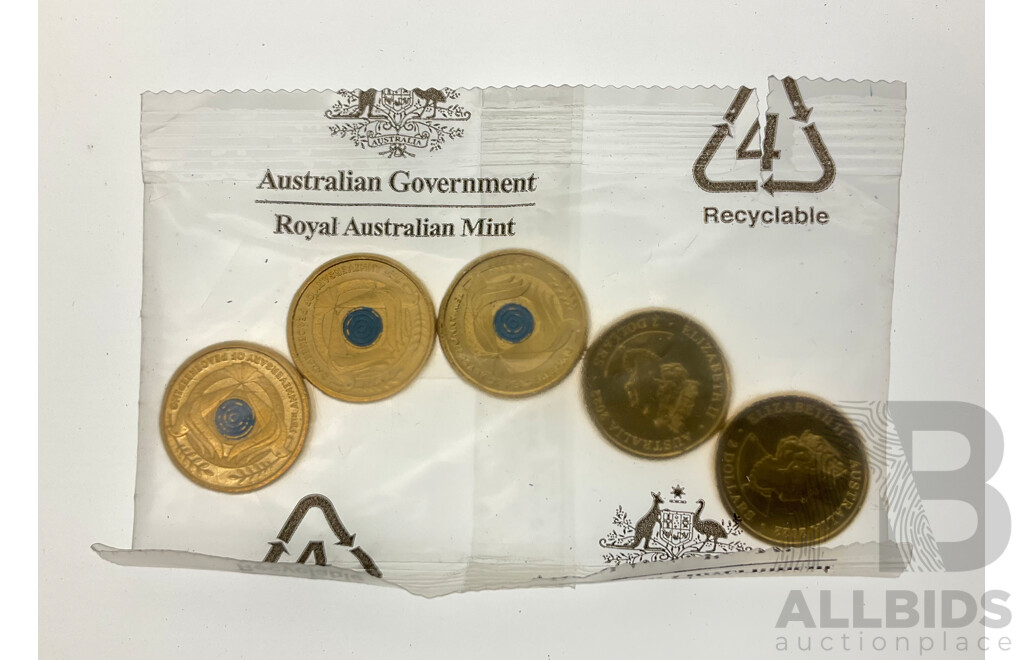 Australian RAM 2022 UNC Commemorative Two Dollar Coins, 75th Anniversary of Peacekeeping(5)