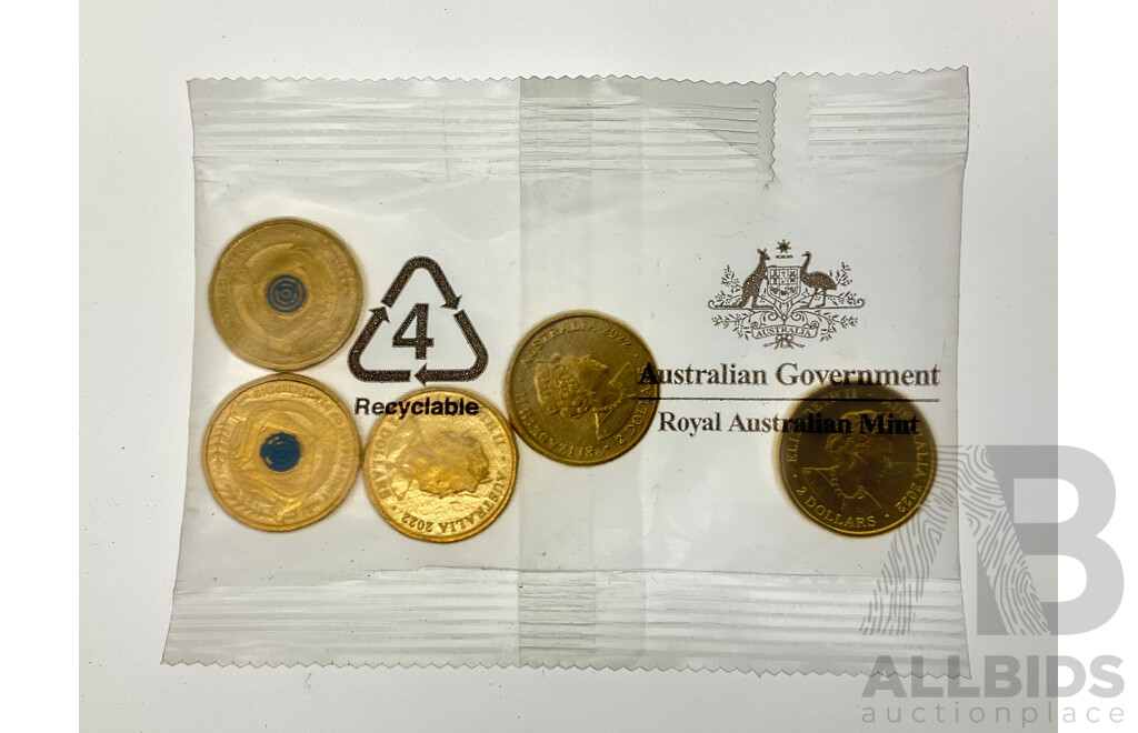 Australian RAM 2022 UNC Commemorative Two Dollar Coins, 75th Anniversary of Peacekeeping