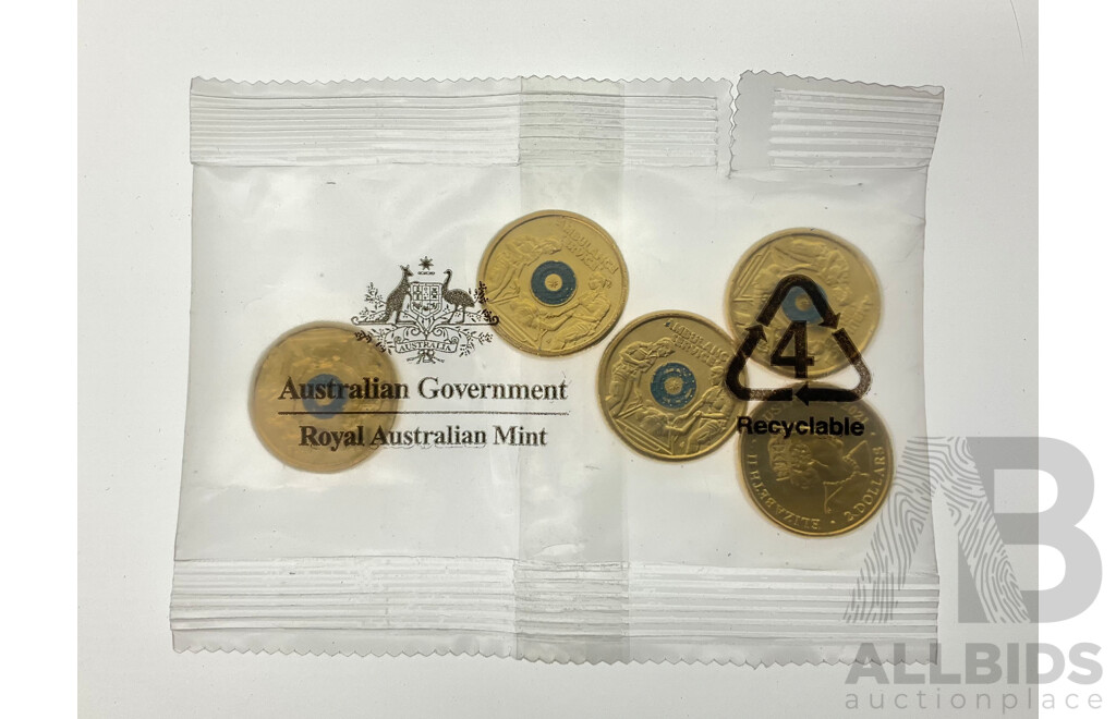 Australian RAM 2021 UNC Commemorative Two Dollar Coins, Ambulance Services(5)