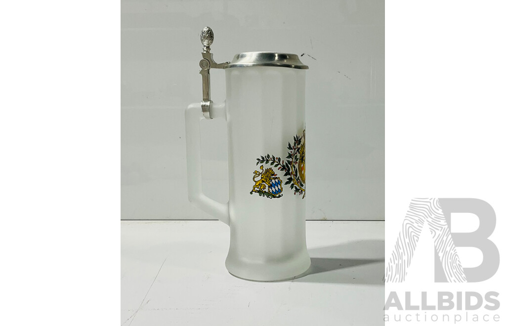 German Bockling Glass Beer Stein