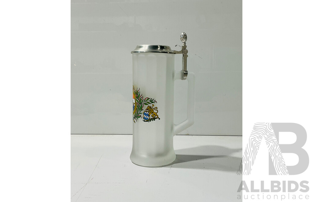 German Bockling Glass Beer Stein