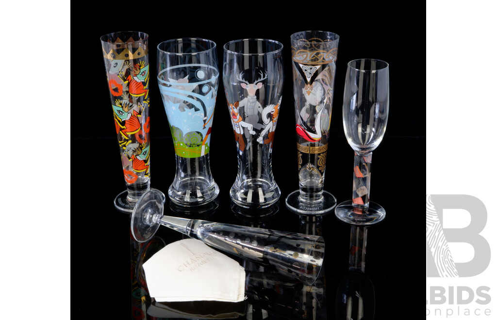 Collection Six Ritzenhoff Novelty Glasses