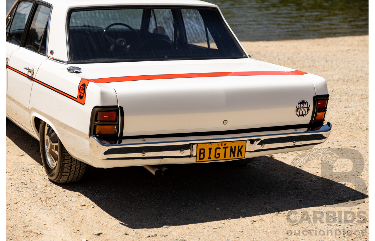 08/1970 Valiant VG Pacer E34 Bathurst Big Tank (Track Pack) 4d Sedan White 245ci Hemi 4.0L