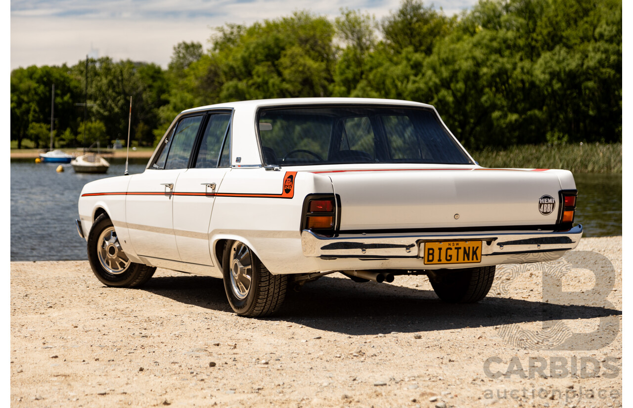 08/1970 Valiant VG Pacer E34 Bathurst Big Tank (Track Pack) 4d Sedan White 245ci Hemi 4.0L