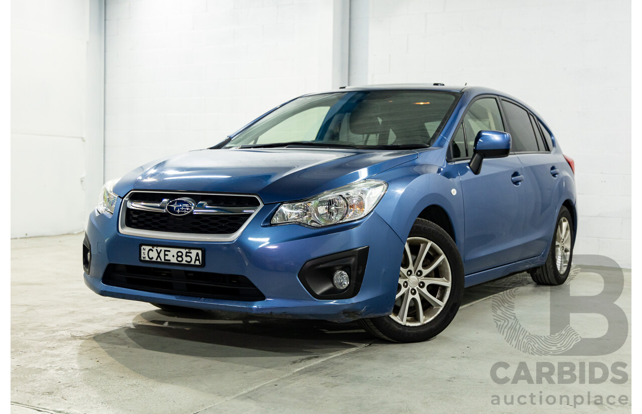 9/2014 Subaru Impreza 2.0i-L (AWD) MY14 5d Hatchback Quartz Blue Pearl 2.0L