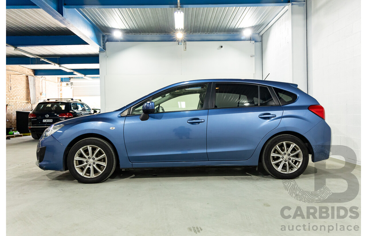 9/2014 Subaru Impreza 2.0i-L (AWD) MY14 5d Hatchback Quartz Blue Pearl 2.0L