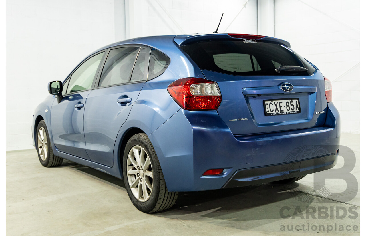 9/2014 Subaru Impreza 2.0i-L (AWD) MY14 5d Hatchback Quartz Blue Pearl 2.0L