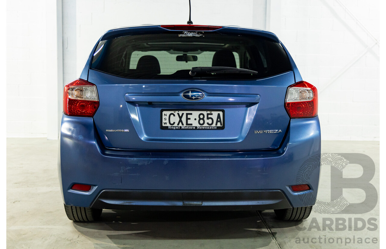 9/2014 Subaru Impreza 2.0i-L (AWD) MY14 5d Hatchback Quartz Blue Pearl 2.0L