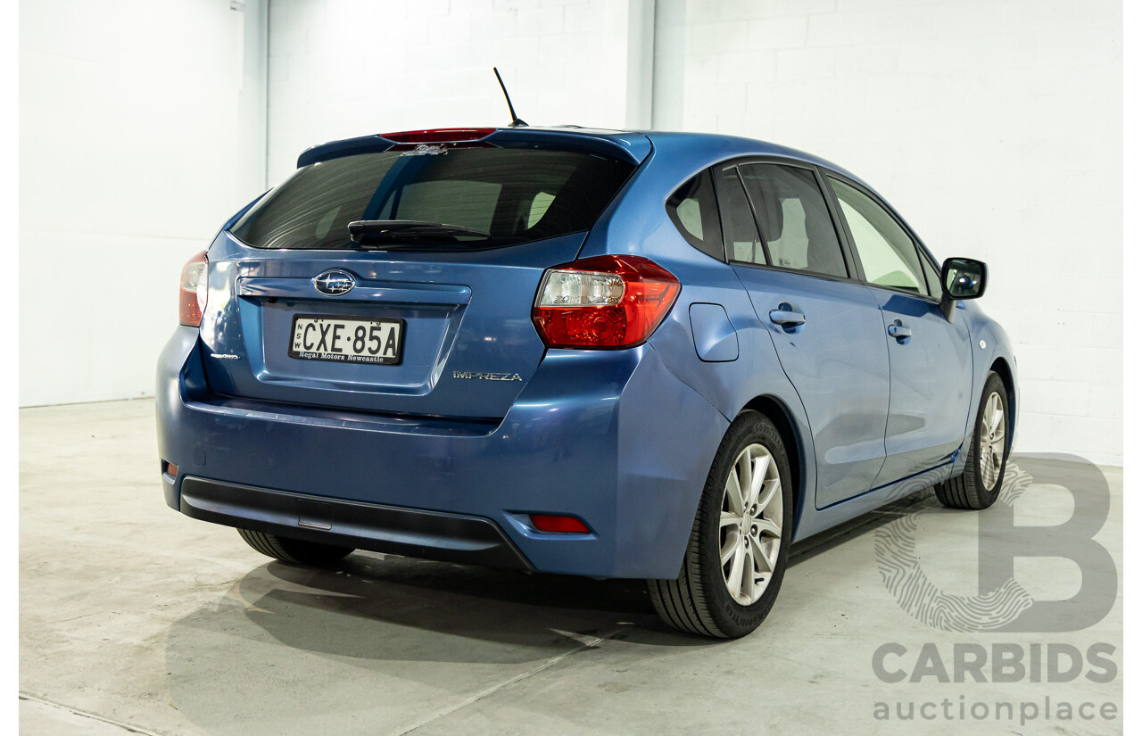 9/2014 Subaru Impreza 2.0i-L (AWD) MY14 5d Hatchback Quartz Blue Pearl 2.0L