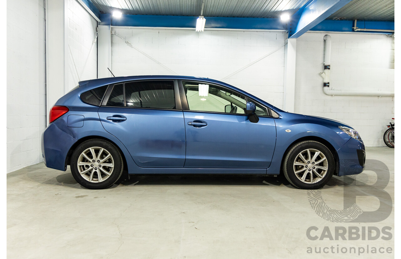 9/2014 Subaru Impreza 2.0i-L (AWD) MY14 5d Hatchback Quartz Blue Pearl 2.0L