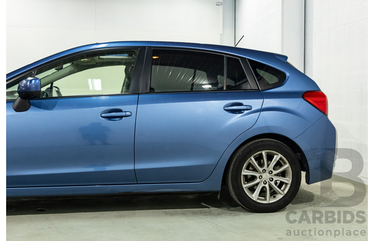 9/2014 Subaru Impreza 2.0i-L (AWD) MY14 5d Hatchback Quartz Blue Pearl 2.0L