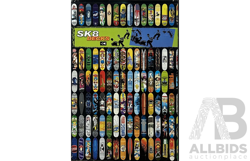 SK8 Decks, Colour Poster Mounted on Board, 89.5 x 60 cm (edge to edge)