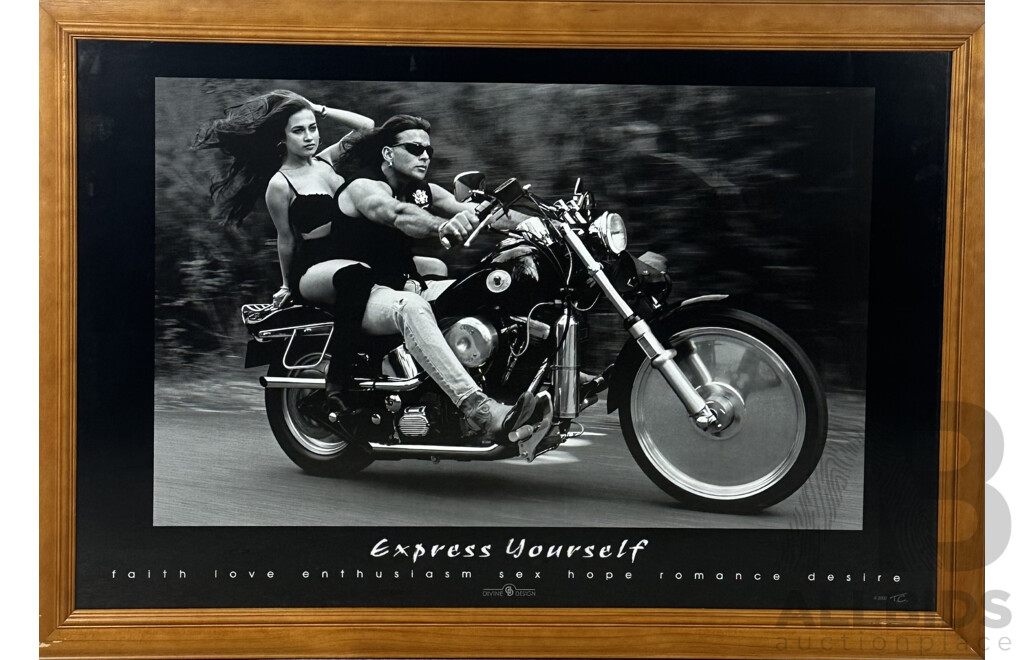 Express Yourself (2000), Published by Divine Design, Black and White Poster From Original Photograph, 70 X 101 Cm (frame)
