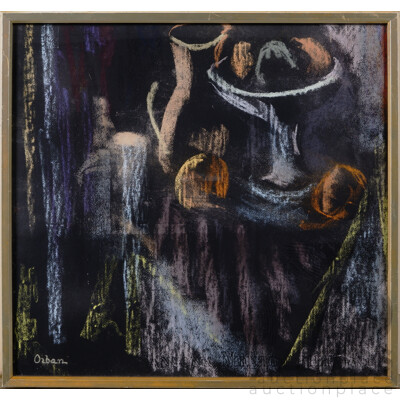 Desiderius Orban, (20th Century, Hungarian-Born Australia, 1884-1986), Dream of Still Life, Pastel on Board, 50 x 53 cm (frame)