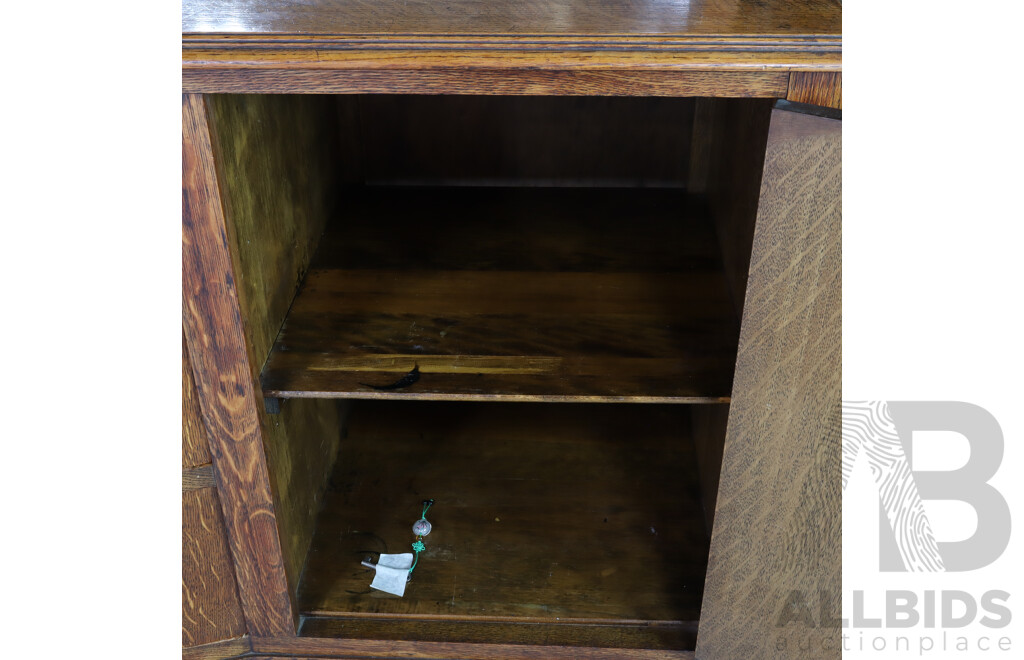 Art Deco Silky Oak Elevated Sideboard