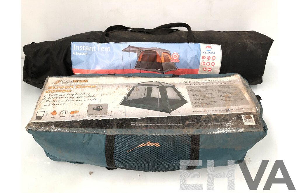 Hinterland Six Person Instant Tent and  Coleman Screen Dome Combo