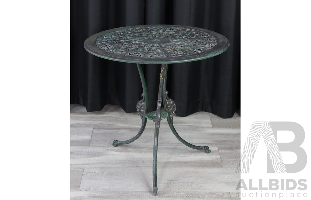 Painted Cast Iron Garden Table