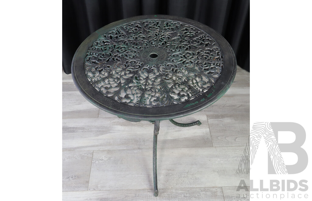 Painted Cast Iron Garden Table