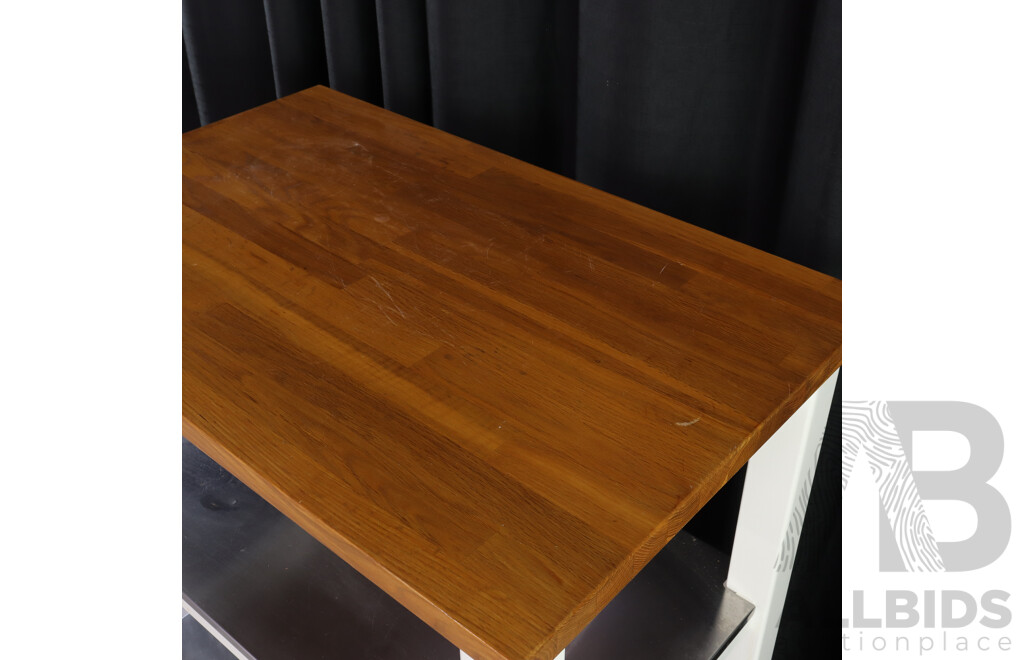 Modern Timber Top Kitchen Island Bench