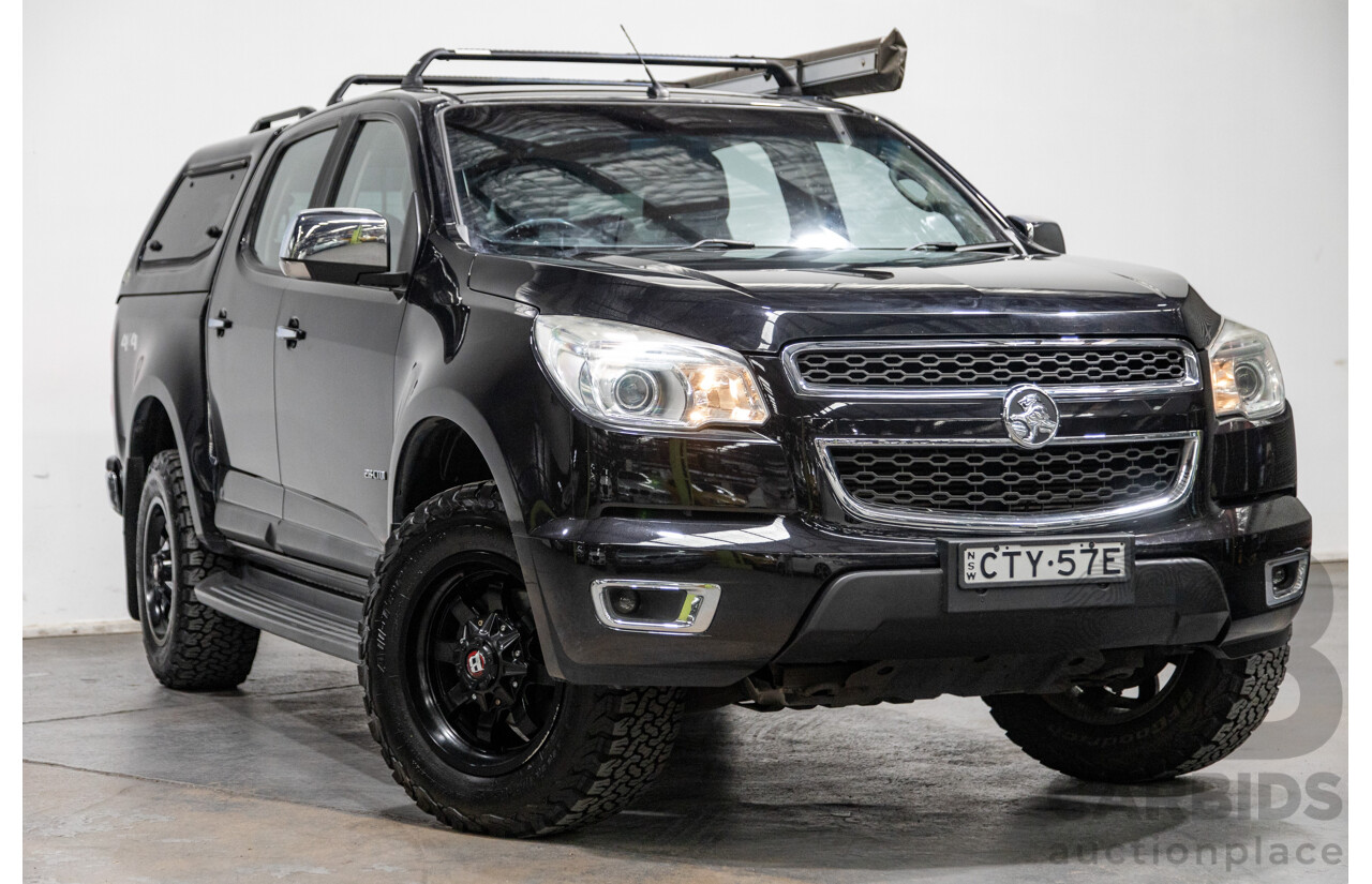 7/2014 Holden Colorado LTZ (4x4) RG MY14 4d Dual Cab Black Sapphire Metallic Turbo Diesel 2.8L