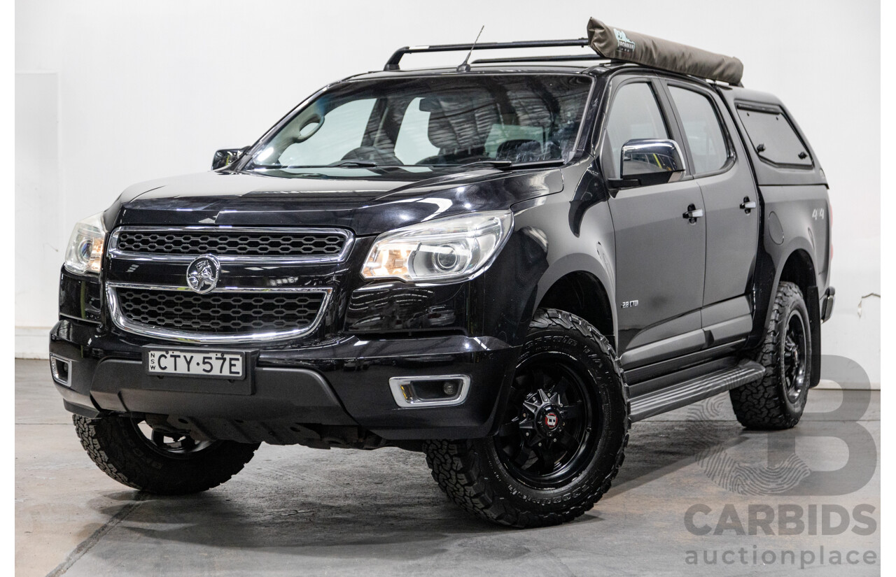 7/2014 Holden Colorado LTZ (4x4) RG MY14 4d Dual Cab Black Sapphire Metallic Turbo Diesel 2.8L