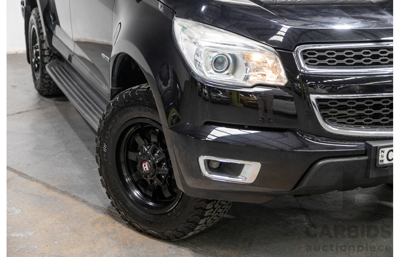 7/2014 Holden Colorado LTZ (4x4) RG MY14 4d Dual Cab Black Sapphire Metallic Turbo Diesel 2.8L