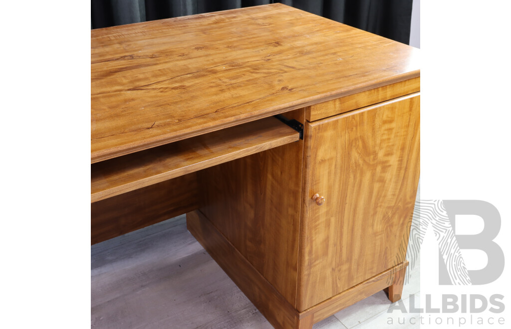 Modern Veneered Twin Pedestal Desk