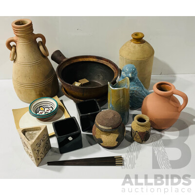 Collection of Interesting Studio and Other Pottery Including Examples Signed on Base