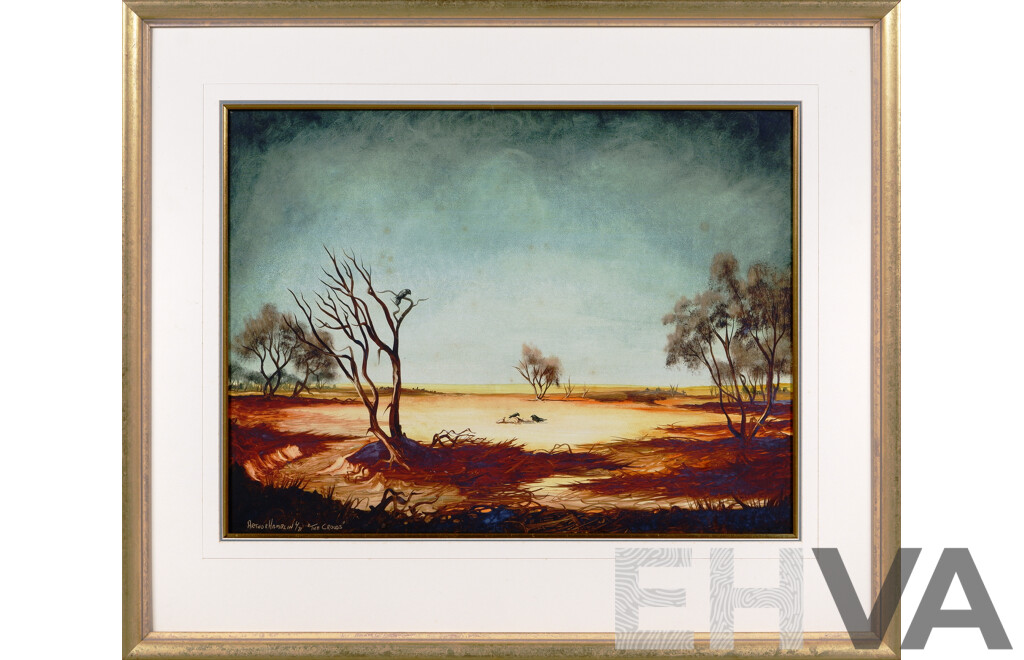 Arthur Hamblin, (20th Century, Australian, 1933-2020), The Crows (1971), Oil on Board, Signed, Dated and Titled by Artist, 69 x 81 cm (frame)