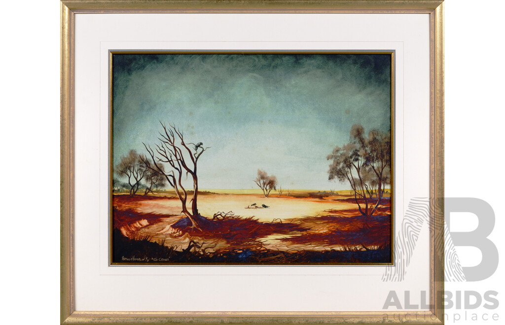 Arthur Hamblin, (20th Century, Australian, 1933-2020), The Crows (1971), Oil on Board, Signed, Dated and Titled by Artist, 69 x 81 cm (frame)