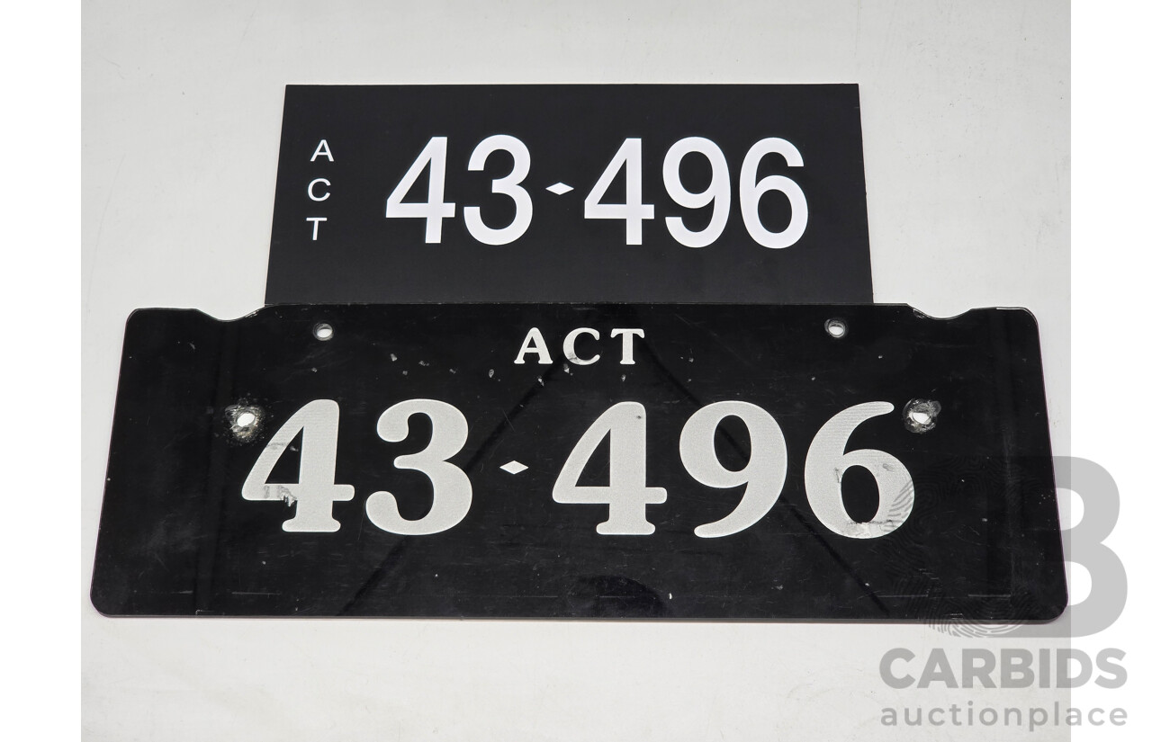 ACT 5-Digit Number Plate - 43496