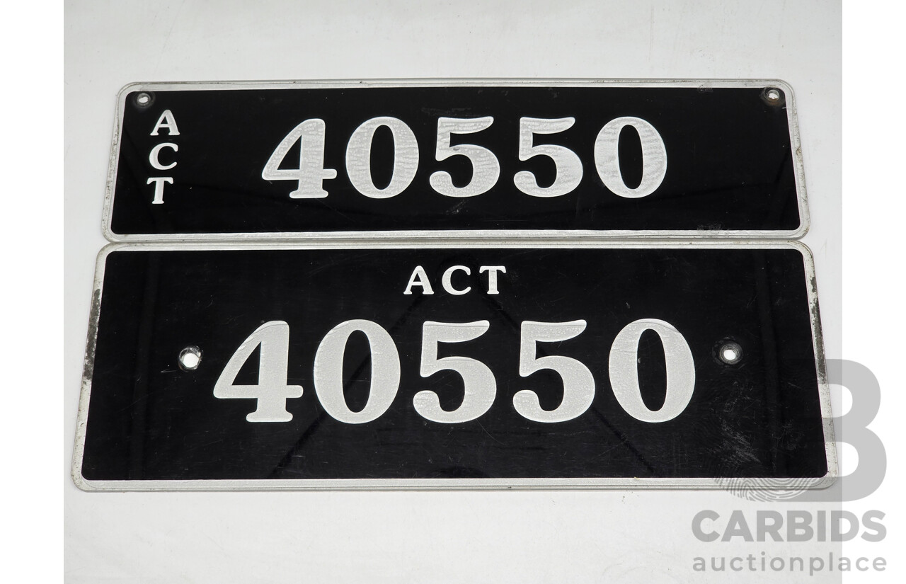 ACT 5-Digit Number Plate - 40550