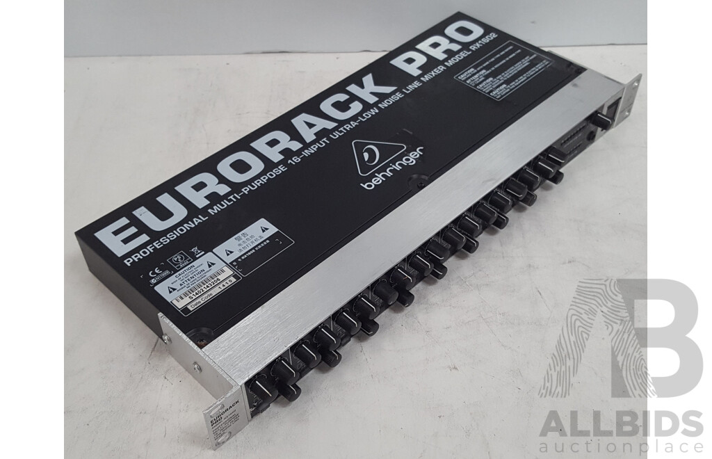 Behringer (RX1602) Eurorack Pro Professional Multi-Purpose 16-Input Ultra Low Noise Line Mixer