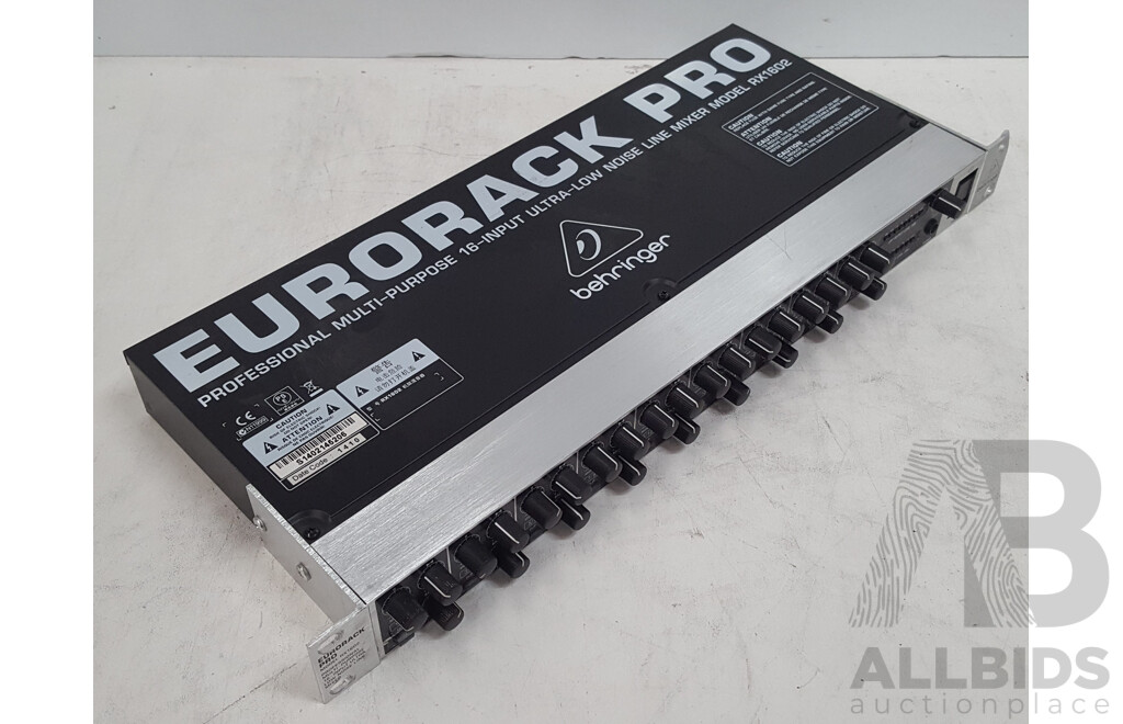 Behringer (RX1602) Eurorack Pro Professional Multi-Purpose 16-Input Ultra Low Noise Line Mixer