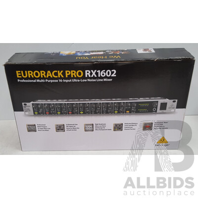 Behringer (RX1602) Eurorack Pro Professional Multi-Purpose 16-Input Ultra Low Noise Line Mixer