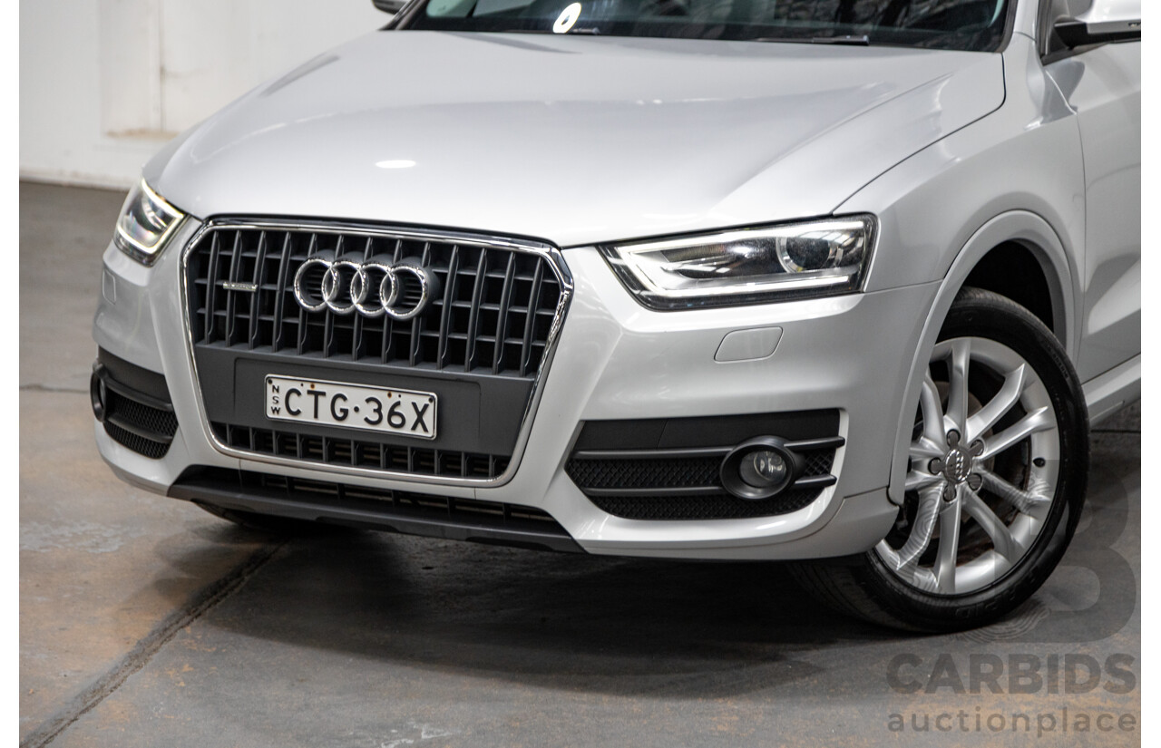 3/2014 Audi Q3 2.0 TDI Quattro (AWD) 8U MY14 4d Wagon Ice Silver Metallic Turbo Diesel 2.0L