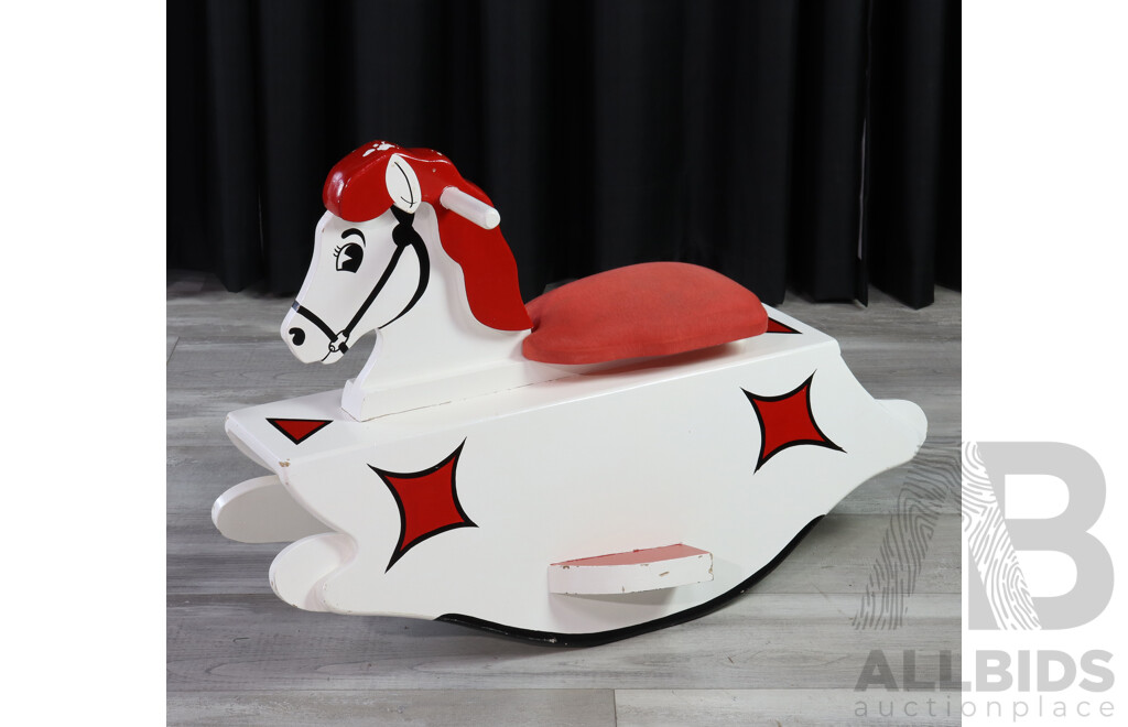 Painted Childs Timber Rocking Horse