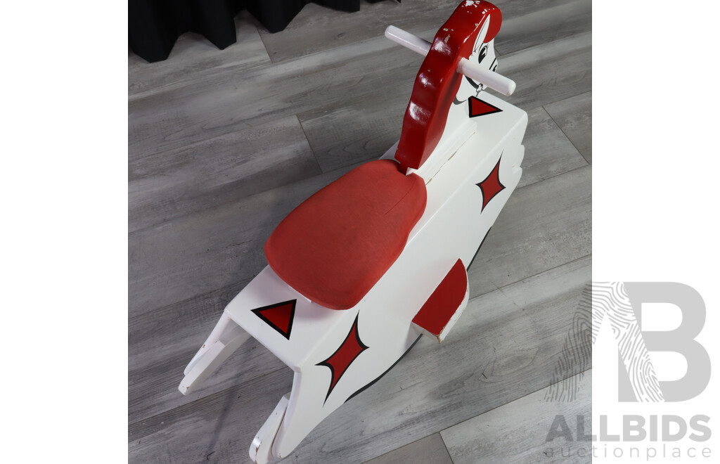 Painted Childs Timber Rocking Horse