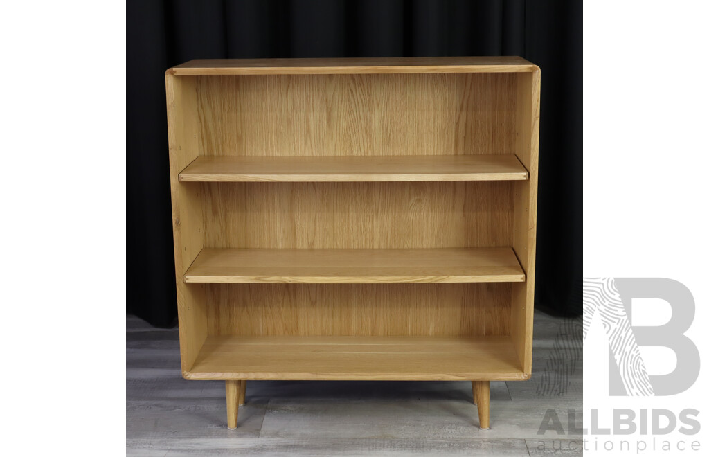 American Oak Open Bookcase