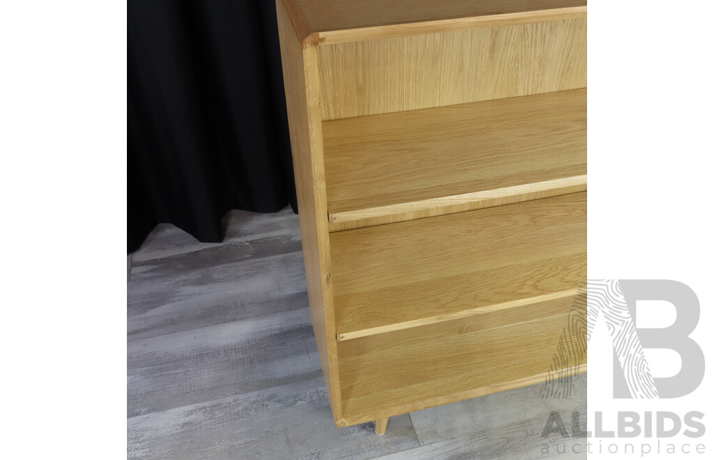 American Oak Open Bookcase