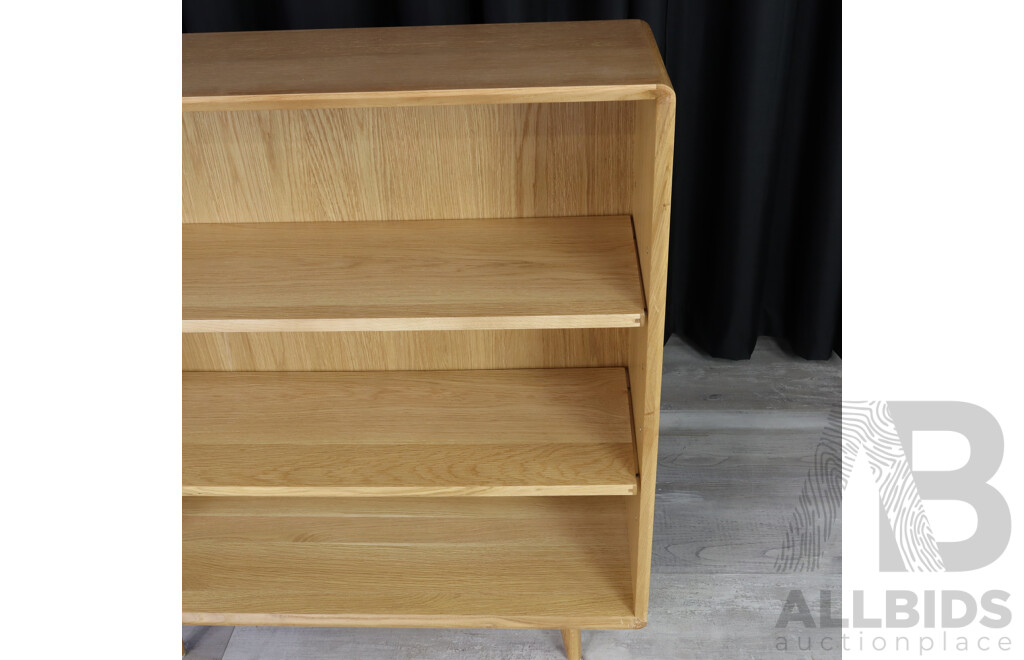 American Oak Open Bookcase