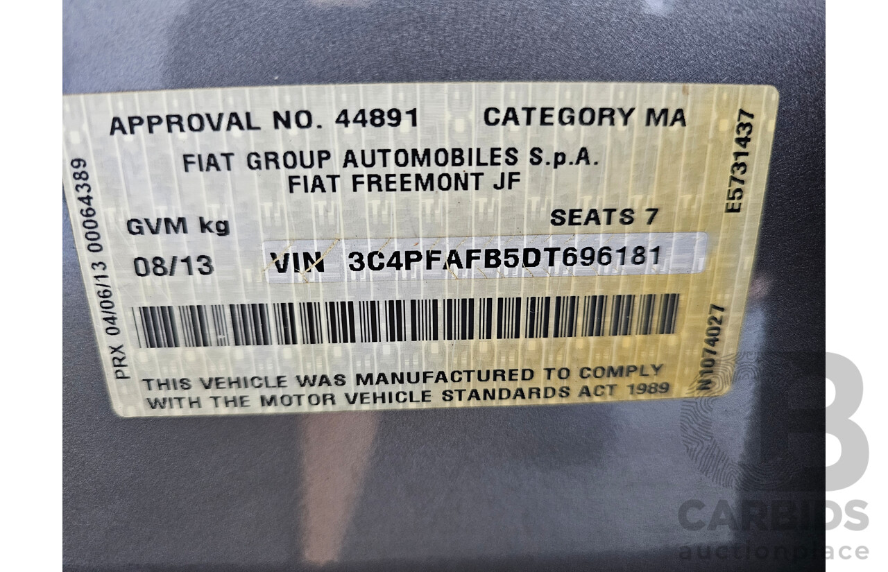 8/2013 Fiat Freemont Lounge JF 4d Wagon Grey 2.4L