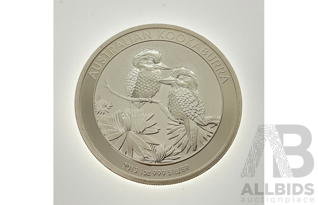 Australian 2013 KCIII Silver One Dollar Coin, Australian Kookaburra .999