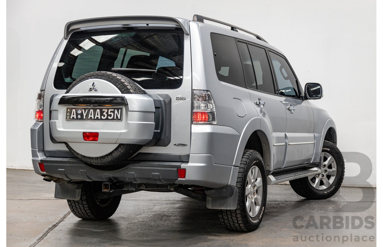 8/2012 Mitsubishi Pajero Platinum Edition NW MY12 4d Wagon Cool Silver Metallic Turbo Diesel 3.2L