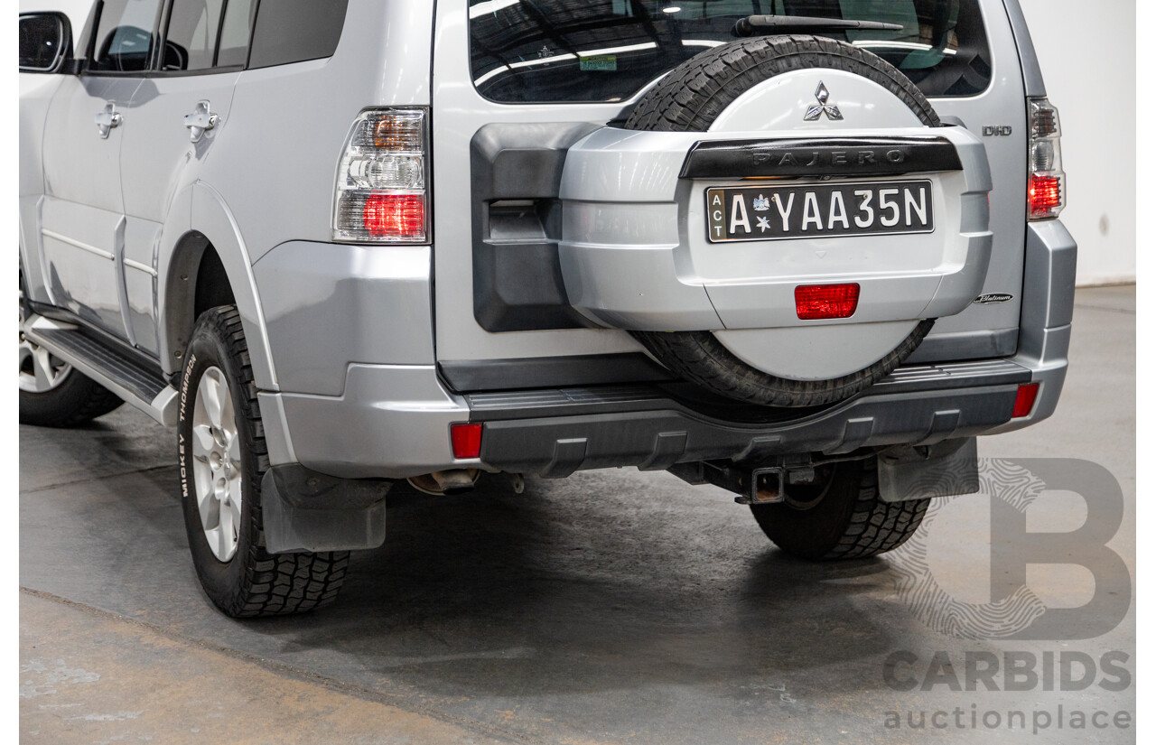 8/2012 Mitsubishi Pajero Platinum Edition NW MY12 4d Wagon Cool Silver Metallic Turbo Diesel 3.2L