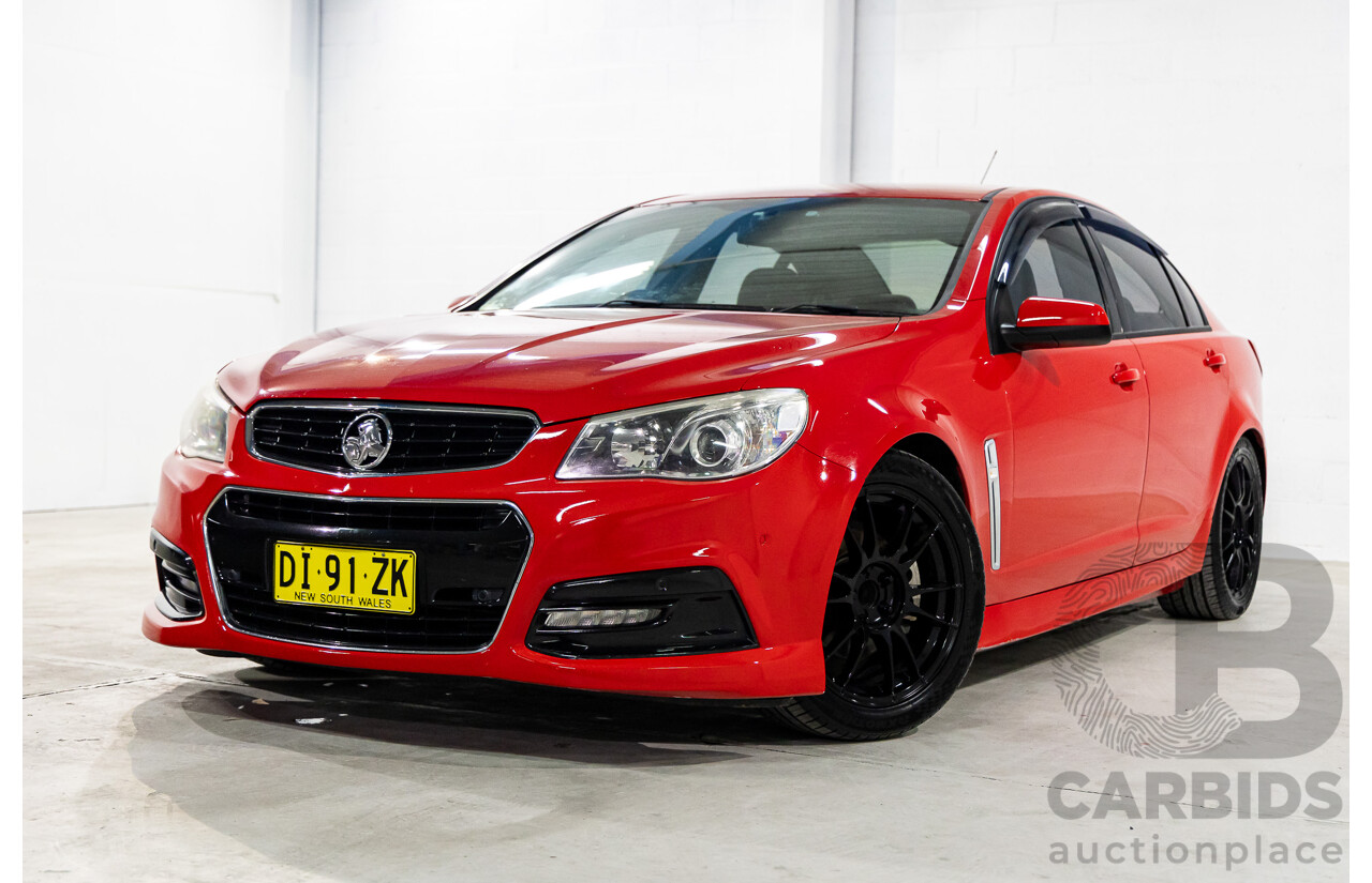 9/2014 Holden Commodore SV6 VF 4d Sedan Redhot Red V6 3.6L