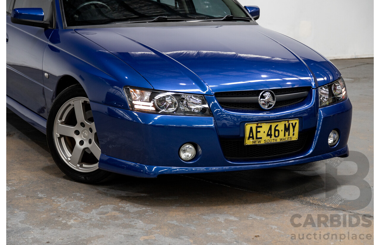 4/2005 Holden Commodore SV8 VZ 05 Upgrade 4d Sedan Impulse Blue Metallic V8 5.7L