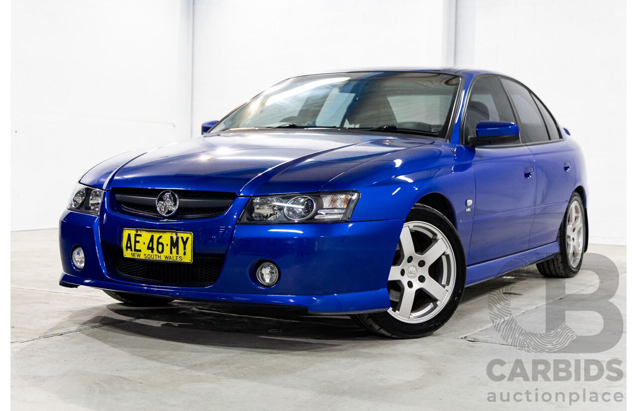 4/2005 Holden Commodore SV8 VZ 05 Upgrade 4d Sedan Impulse Blue Metallic V8 5.7L