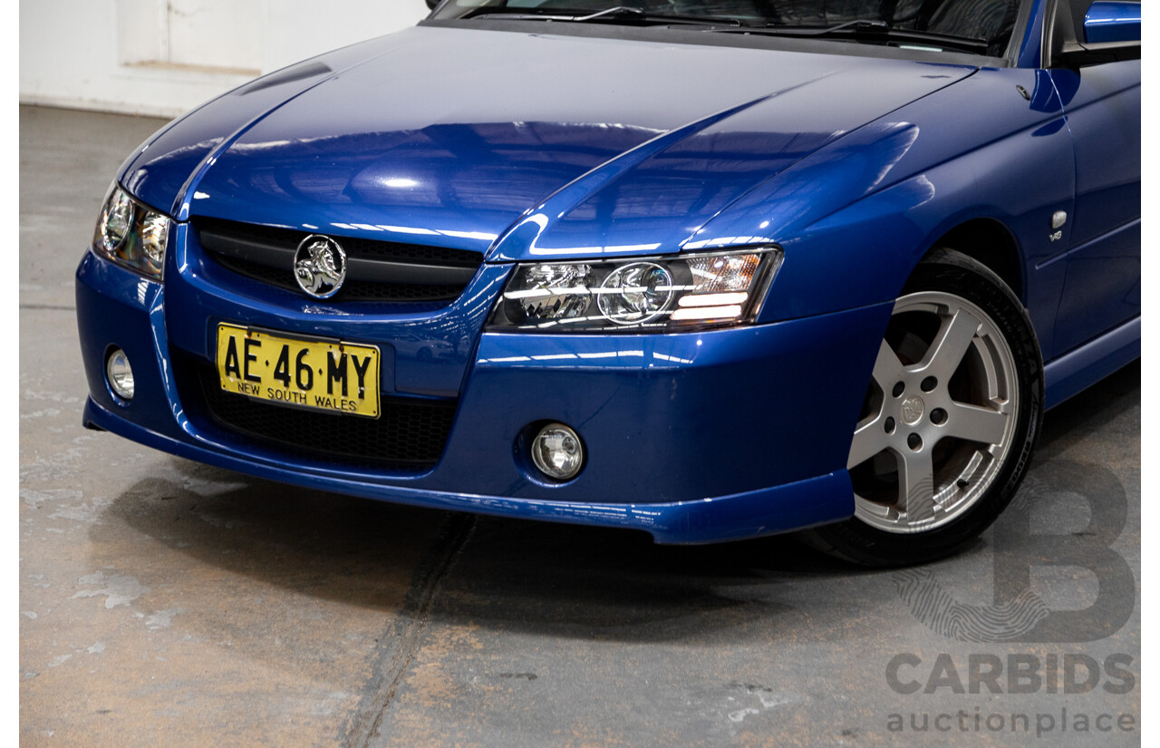 4/2005 Holden Commodore SV8 VZ 05 Upgrade 4d Sedan Impulse Blue Metallic V8 5.7L